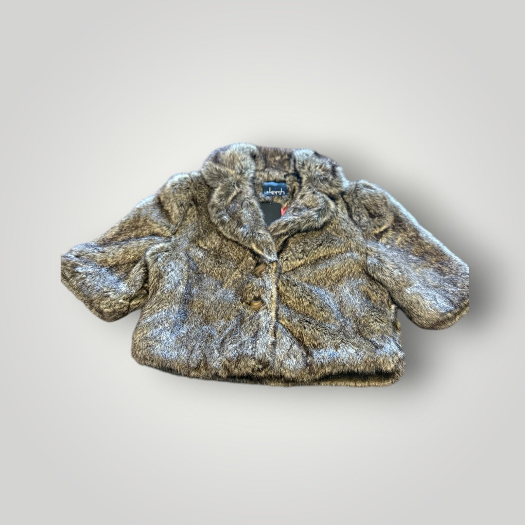 Kersh Faux Fur Cropped Jacket Size Medium